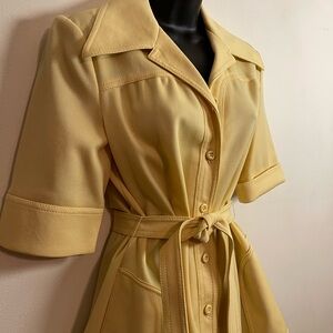 Elegant Yellow Belted Blouse